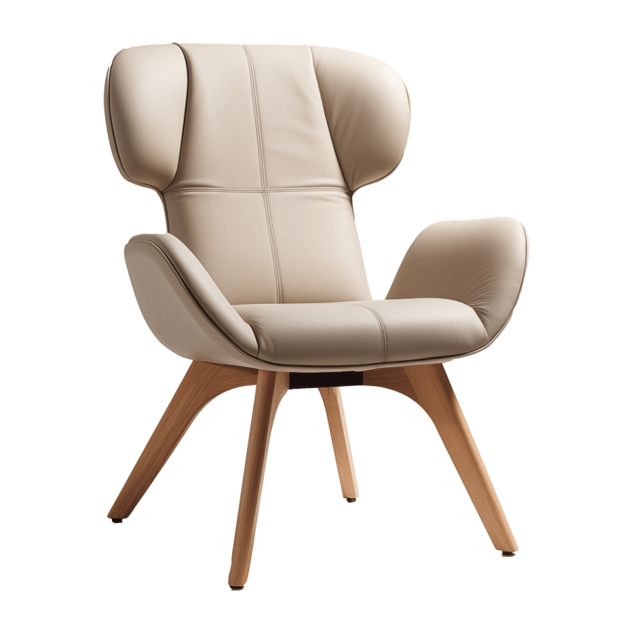Danish Leather Lounge Chair - Image 2