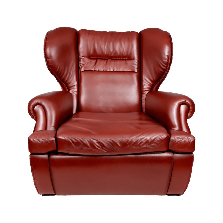 Cammi Blue Leather Armchair - Image 2